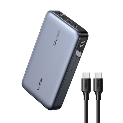 1.UGREEN 유그린 Nexode 100W 보조배터리 20000mAh 보조베터리 PD3.0 양방향 고속 충전 3포트 보조배터리고속충전 240W C-타입 고속 충전 케이블 포함, PB720_이미지(imge)입니다.